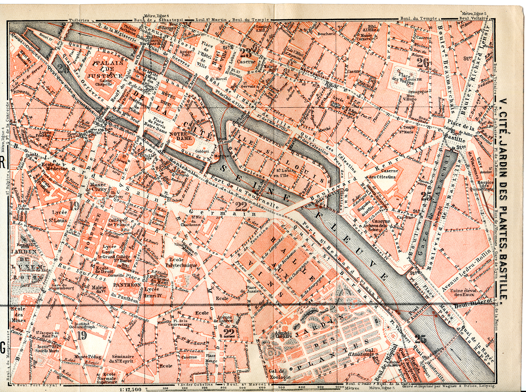 paris bastille to luxembourg garden