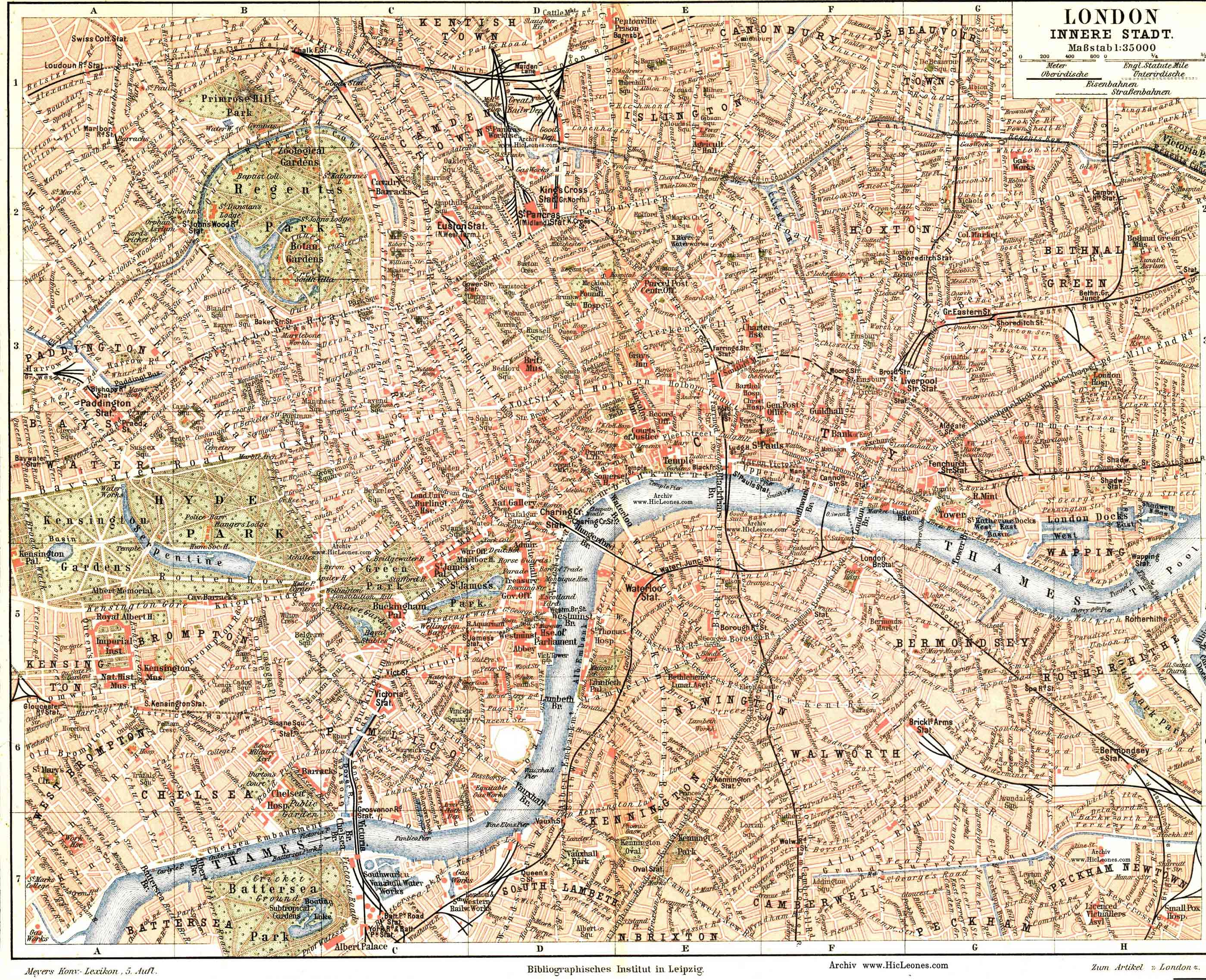 Free maps of London and England